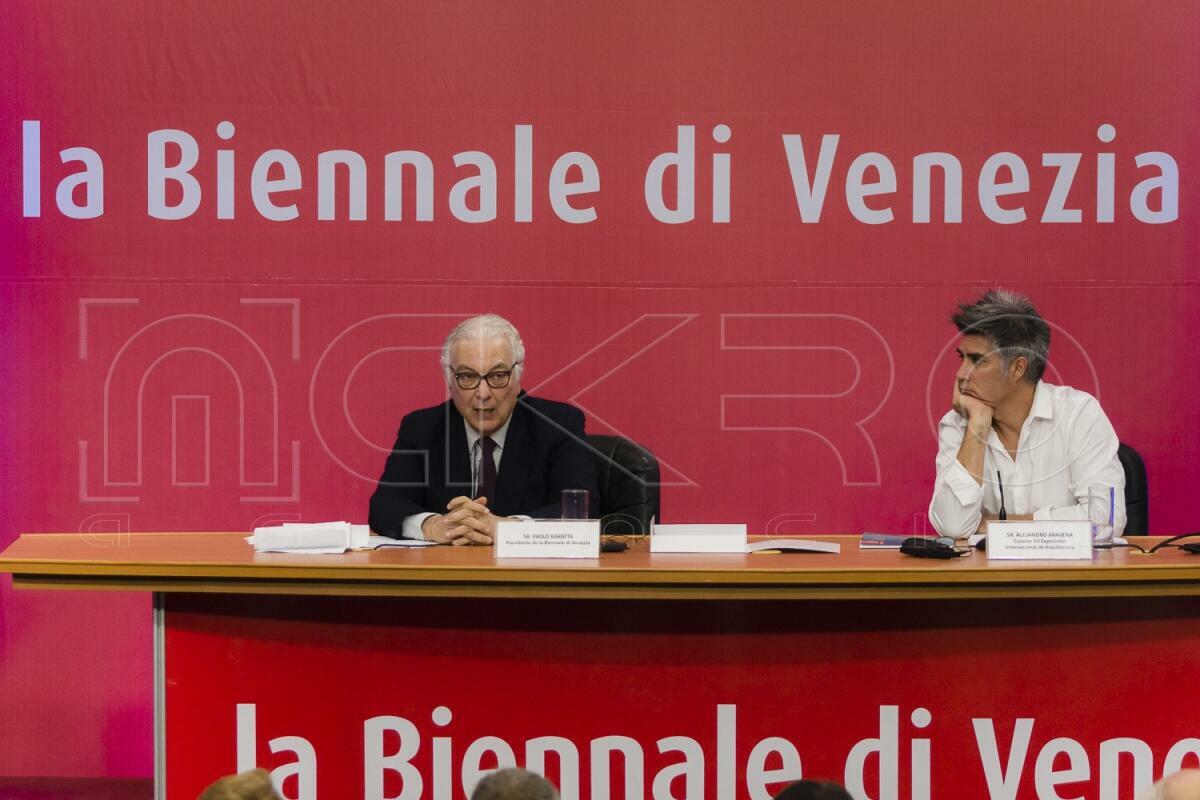 Presentación XV exposición internacional “la Biennale di Venezia”