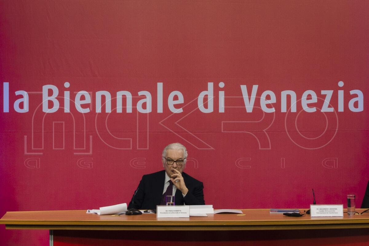 Presentación XV exposición internacional “la Biennale di Venezia”