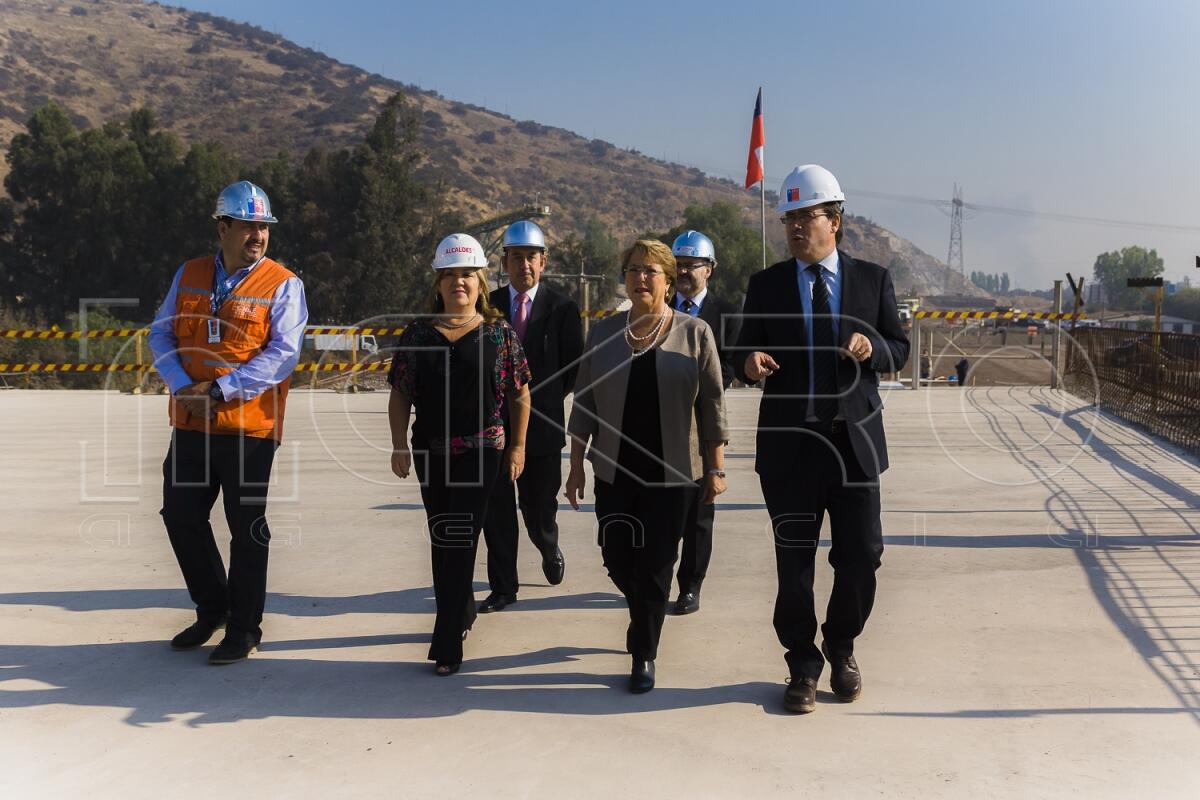 Visita a obras del nuevo Puente Maipo