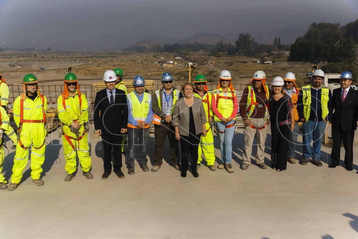 Visita a obras del nuevo Puente Maipo