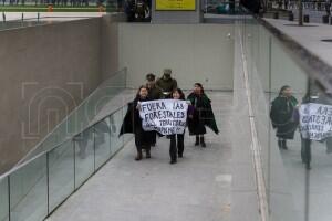 Incidentes en La Moneda entre partidarios y detractores de marcha de camioneros